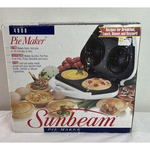 Sunbeam Pie Maker #4805 BRAND NEW in Box w/101 Recipes Pies Pizza Desserts Etc